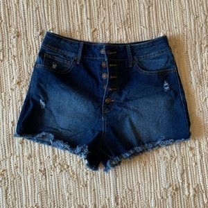 High waisted denim jeans